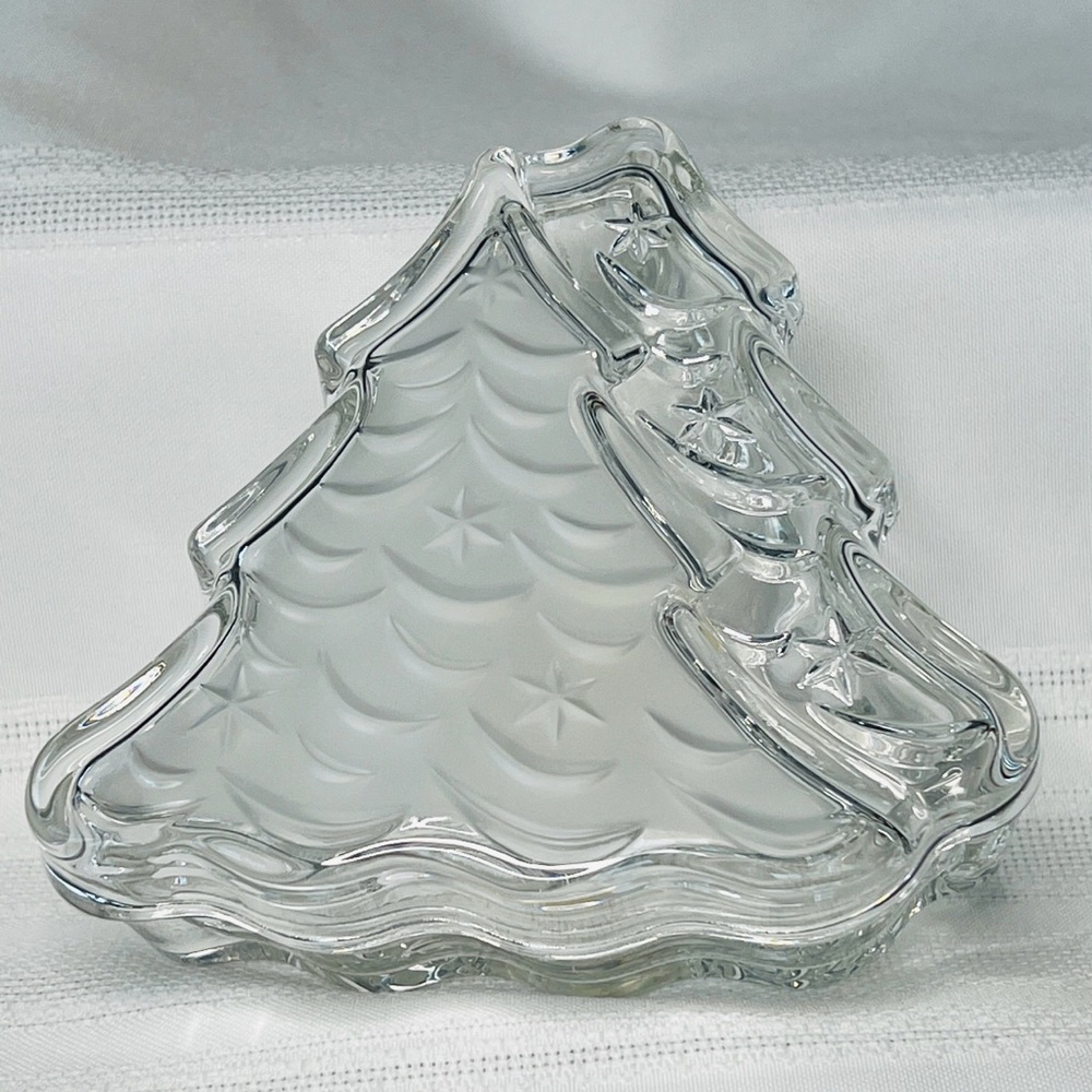 MIKASA Crystal Tannenbaum Double Tree‎ Lidded Box Holiday Gift Decor IOB EUC
VTG